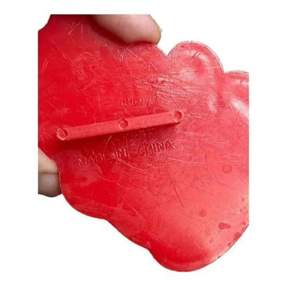 Vintage Christmas Cookie Cutters‎ Set of 5 Red Plastic Santa Snowman Tree Angel